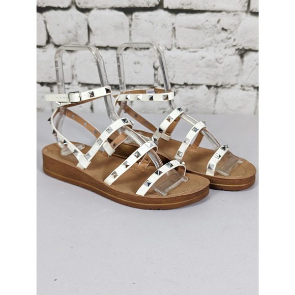 Wanted Shoes - WANTED Silver Studded "Cabo" Gladiator Sandal